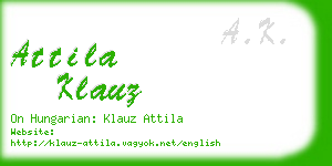 attila klauz business card